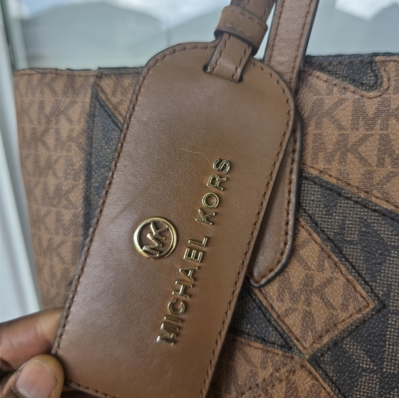 Michael Kors Signature Sinclair East West Tote Leather Handbag Women Rare - Picture 7 of 16